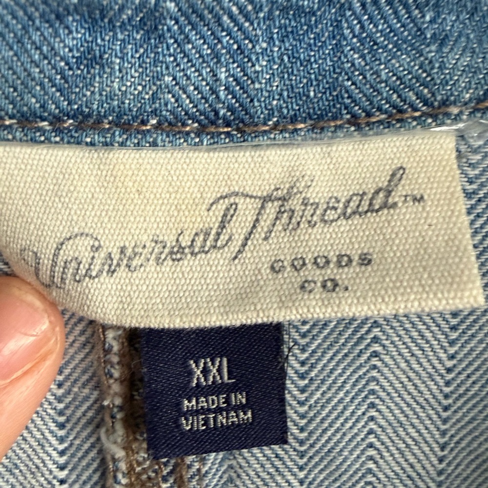Universal Thread Light Blue Denim Button-Front Mini Dress - Picture 3 of 3